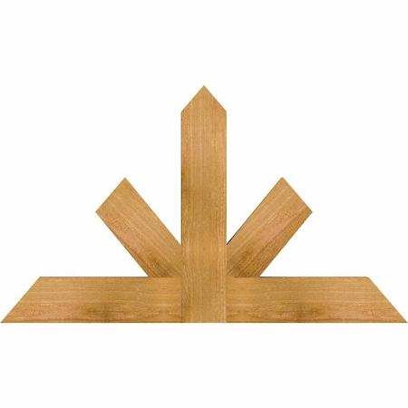Ekena Millwork Saratoga Rough Sawn Timber Gable Bracket, Western Red Cedar, 36"W x 21"H x 2"D x 4"F, 14/12 Pitch GBW036X21X0204SAR00RWR